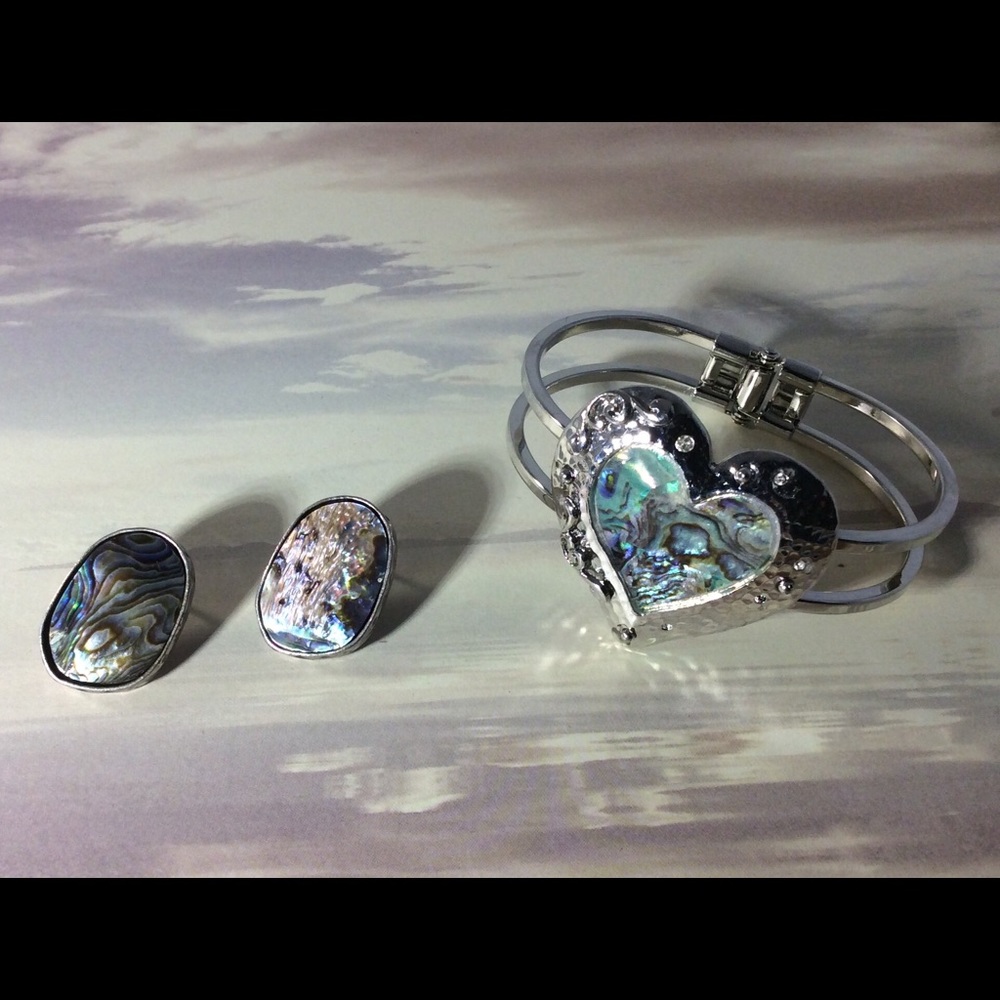 Chico’s brand bracelet and post earrings.